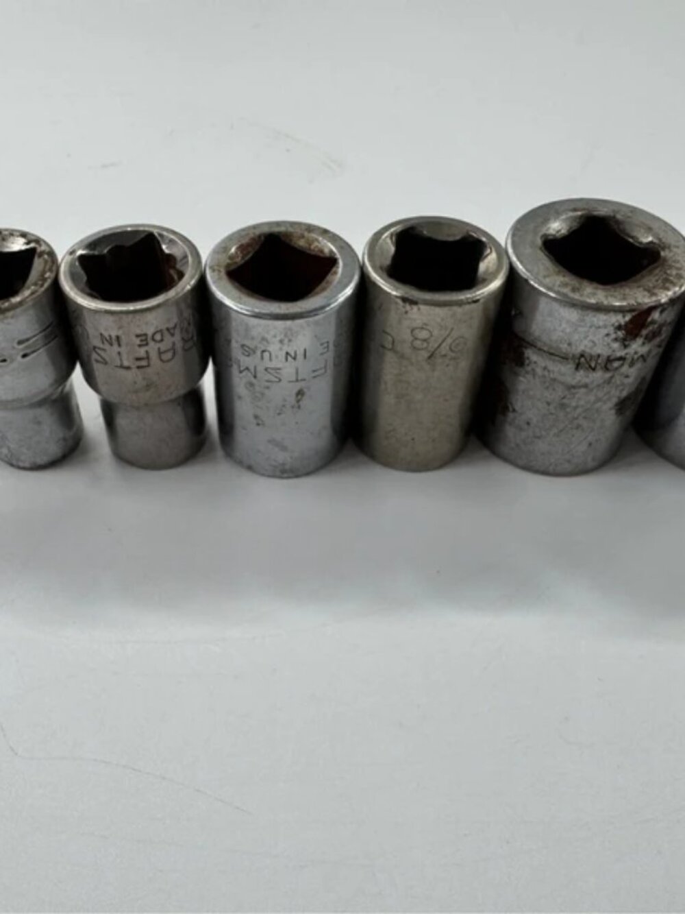 Craftsman Sockets Lot 7 Pieces 1/2 inch Drive Standard